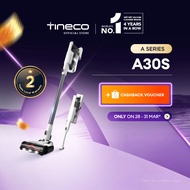 Tineco A30S Cordless Stick Vacuum Cleaner | 160AW Suction | 60 Mins Runtime | 1L Large Dustbin | Zer