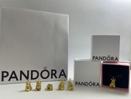 【潘朵拉現貨】英國🇬🇧 正品 Pandora 潘朵拉 手鍊 串飾 串珠 金色K金 熊 西奧多熊 Hug me 愛心 抱抱熊