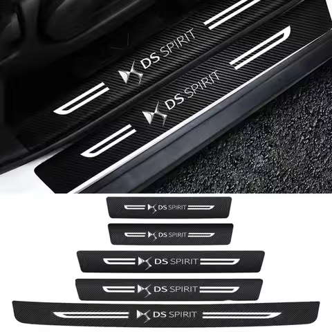 Carbon Fiber Protective Film for Citroen DS SPIRIT DS5 DS6 DS3 DS4 DS7 C3 Elysee Car Door Sill Scuff