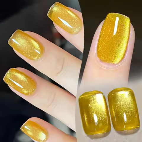 BORN PRETTY Yellow Cat Magnetic Gel Nail Polish Fantasy Island Soak Off UV LED Semi-permanent Nail A