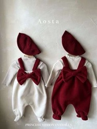 聖誕 AOSTA [princess overalls] 現貨紅色/白色 M(1~2)