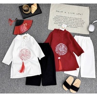 CT26 Ao Dai Set InnovativeCNY for Boys, Soft Velvet, Exquisite Buttoned Collar, New Model 2026