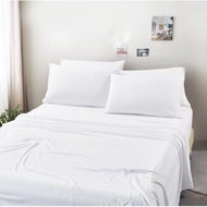 PLAIN EMBOSED HOTEL BEDSHEETS 90x200 100x200 140x200 160x200 180x200 200x200 BOLSTER PILLOWCASE SET 