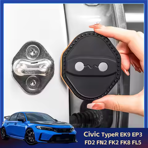 2/4Pcs Silicone Car Door Lock Cover Protective Decoration Case For Honda Civic TypeR EK9 EP3 FD2 FN2