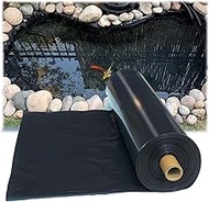 Fishing Mat Garden Pond Liner Thick Pond Liners Water Features Reservoir Aquaculture Pool Reinforced Membrane Pond Skin UV Resistant Black 6.6x13ft 9.9x23ft 16.5x29.5ft 20x33ft (Size : 6x6m/