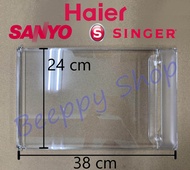 ⚙️ฝาช่องฟรีส Haier Sanyo Singer รุ่น ลงท้าย18 ฝาช่องฟรีซ ประตูช่องฟรีส อะไหล่ตู้เย็น  ไฮเออร์ ของแท้