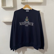 MAYFLOWER Full Embroidery Navy Crewneck Original (B59.23)