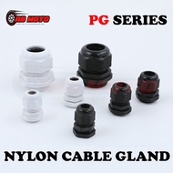 ABmoto PG Series Nylon Cable Gland White / Black PG-7 PG-11 PG-13.5 PG-16 PG-19 PG-21 PG-25
