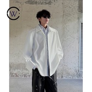 Dark Series 25 Stripe Design Fake Two-Piece Men's Shoulder Pads Men's Big White Shirt CS153PG988 28B