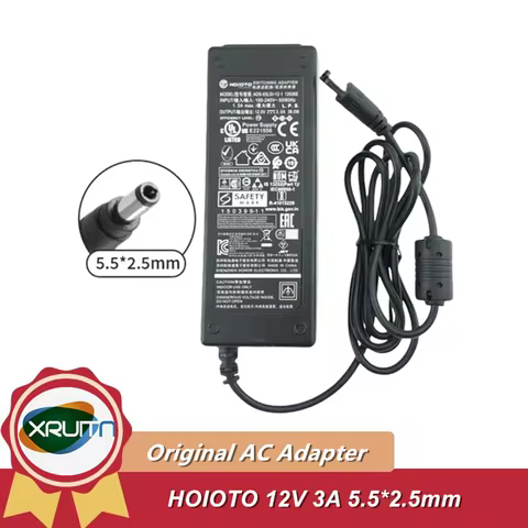 Genuine HOIOTO 12V 3A 2.5A 36W ADS-45NP-12-1 12036G ADS-40NP-12-1 12036E AC Adapter For Philips AOC 