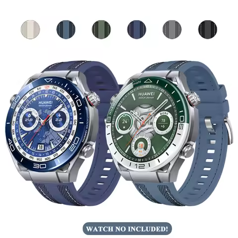 22mm Replacement Silicone Nylon Wrist Watch Band Suitable for Huawei Watch Ultimate Soft Strap for H