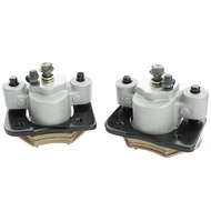 LAG7 New 2 PCS Front &amp Rear Brake Caliper W/Pads Silver 1436-422 1436-423 for Atv Cat Alterra 250