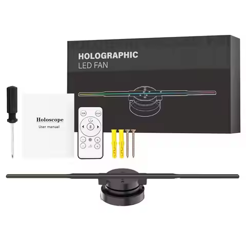 AS63-WIFI 3D Holographic Projector 352LED Holographic Player Fan For Image Video Store Bar Party Adv