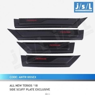 Terios 18 Side Sill Plate Exclusive Model Red Side Scuff Plate