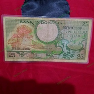 Uang kertas Kuno 25 rupiah Tahun 1959