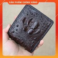 Double-sided Horizontal Wallet with Genuine Crocodile Leather Edge || Size 10*12.5cm ll Code CW16G l