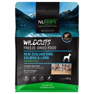 Nutripe Wildcuts NZ King Salmon & Lamb with Green Tripe Freeze-Dried Raw Dog Food 380g (Exp 18Jun26)