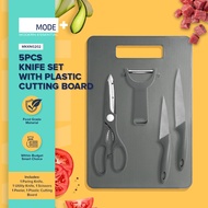 MODE+ Kitchen Knives set with Chopping board, Kitchen Scissor, Kitchen Knives, Peeler
