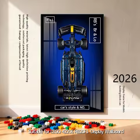 2026 NEW Wall Mount Display box Photo Frame Suitable for LEGO 42206 RB20F1 building block car model 