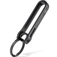 Titanium Key Belt Clip, Carabiner Keychain Clip Belt Key Holder with Side-Push Key Ring for Pants Pu