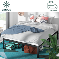 Zinus 40cm Black Metal Bed Frame- Single  Super Single  Queen size