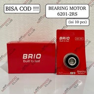 (10 pcs) 6201 2RS Motorcycle Bearings BRIO Brand - Lahar Bearings Klahar Bearings size 6201 2RS 10pc