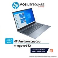 [Shop Malaysia] HP Pavilion 15-eg0106TX blue / 15-eg0107TX silver  *Bundled Office Home &amp; Student 2019*