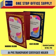 CERTIFICATE HOLDER WITH WINDOW FRAME / FOLDER A4 / SIJIL / CERTIFICATE FOLDER