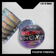 PE BRAIDED RADICAL BRAVO MULTI COLOR LINE 100M