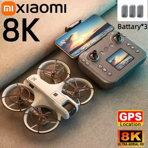 Xiaomi V666 Mini RC Aerial Drone 8KHD Camera Foldable Intelligent Obstacle Avoidance Screen Remote C