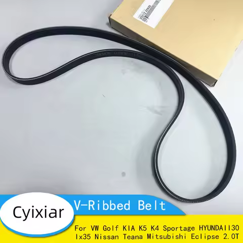 252122E820 25212-2E820 V-Ribbed Belt for VW Golf KIA K5 K4 Sportage HYUNDAI I30 Ix35 Nissan Teana Mi