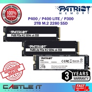 Patriot P400 / P400 LITE Gen4 / P300 2TB M.2 2280 PCIe Gen.3 x4 NVMe 1.3 3D NAND TLC SSD Solid State