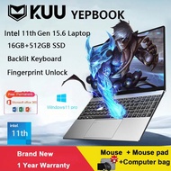 KUU YEPBOOK 15.6inch Laptop 16GB RAM 512GB SSD 11th Gen Intel up to 2.9GHz Windows 11 Pro Netbook wi
