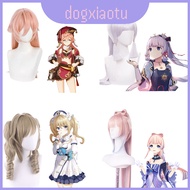Impact Game Genshin Peripheral Ayaka Yanfei Barbara Cosplay Wigs- Suitable For Most Adults