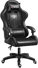 Anatch Ergonomic Gaming Chair, High Back Racing Computer Chair, Height Adjustable Office Desk Chair, 360° Swivel Task Chair with Headrest and Lumbar Support, Black