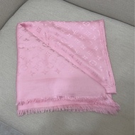 LV Louis Vuitton 粉色Monogram 圍巾
