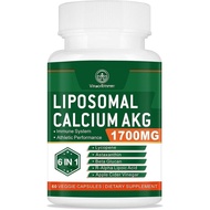 Liposomal Calcium AKG Supplement 1700 MG - High-performance calcium supplement for women. AKG supple