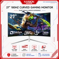 NVISION 27" 180Hz Curved Gaming Monitor FHD 1080P 1ms FreeSync Curved Monitor IN27GT-W