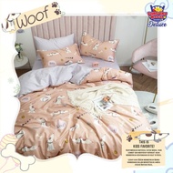 KATUN CVC Cotton Bed Sheets Retail Star Bed Cover Puppy Motif Woof Cream Pay on Delivery H4S8 recomm