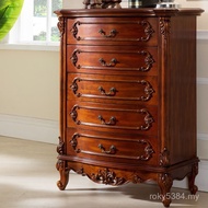 Storage European Style Storage Solid Wood Cabinet Cabinet Cabinet Drawer Six Drawers American Style 