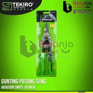 Tekiro Gunting Potong Seng 10" Inch Lurus Gunting Holo Baja Ringan