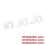 5PCS/lot 5V 12V 24V VDC Power Relays HF49FD-005-1H11 HF49FD-012-1H11 HF49FD-024-1H11 5-1H11 12-1H11 