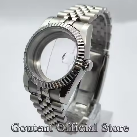 Goutent new sapphire silver case 36mm 39mm is suitable for N34 N35 N36 ETA2824 PT500 ST2130 movement