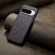 Case For Google Pixel 9A 9Pro XL 9 8 7 9Pro 8A 7A Luxury Magnetic Wireless Charge Business PU Leathe