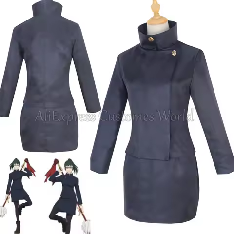 Anime Jujutsu-Kaisen Ieiri Shoko Cosplay Costume High School Shoko Ieiri Costume JK Uniform Black Su