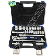 HL Socket Wrench Set 24pcs HNL HL H&L HL72T24 6PT 8-32mm Ratchet Handle/ Socket Wrench Shock 1/2" 8-