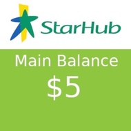 Starhub Prepaid $5 Main Balance (30 Days) / Top Up / Renew / Recharge