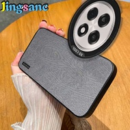 Jingsanc Ốp da cho Oneplus 13R/Oneplus ACE 5/Oneplus ACE 5 Pro Vỏ điện thoại sang trọng mờ vỏ cây mô