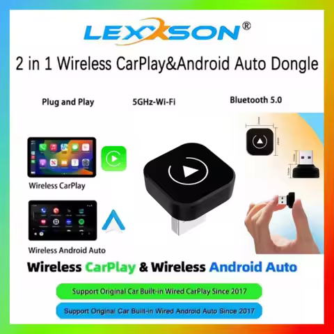 Wireless Carplay Adapter Android Auto Wireless Smart Dongle 2in1 For For MG ZS EV MULAN MG4 MG5 EHS 
