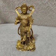 Tượng Phật Cổ Bằng Đồng Thau Chạm Khắc May Mắn Thần Tài Erlang Thần Tài Con Chó Đồ Trang Trí Bằng Đồ